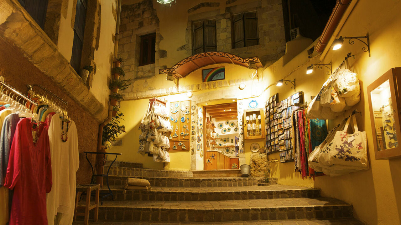 Geschäfte in der Altstadt von Chania