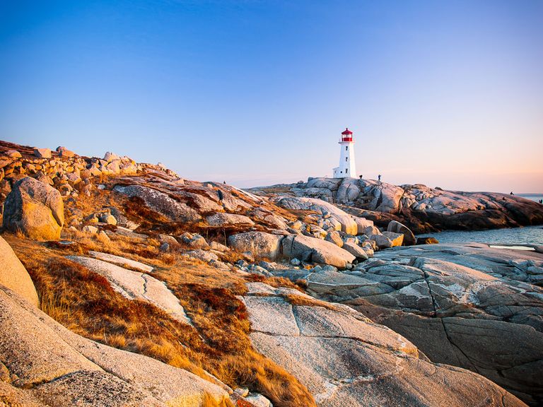 Leuchtturm im Fischerdorf Peggy’s Cove