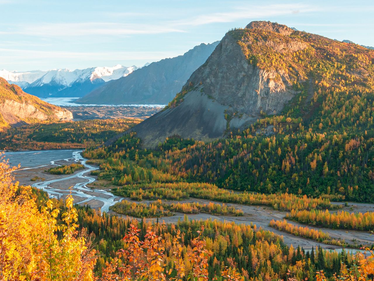 Herbst am Matanuska River, Alaska