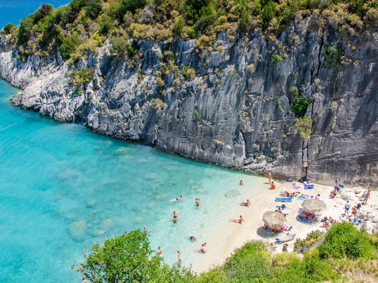 Blick auf Xigia Sulfur Beach, Zakynthos