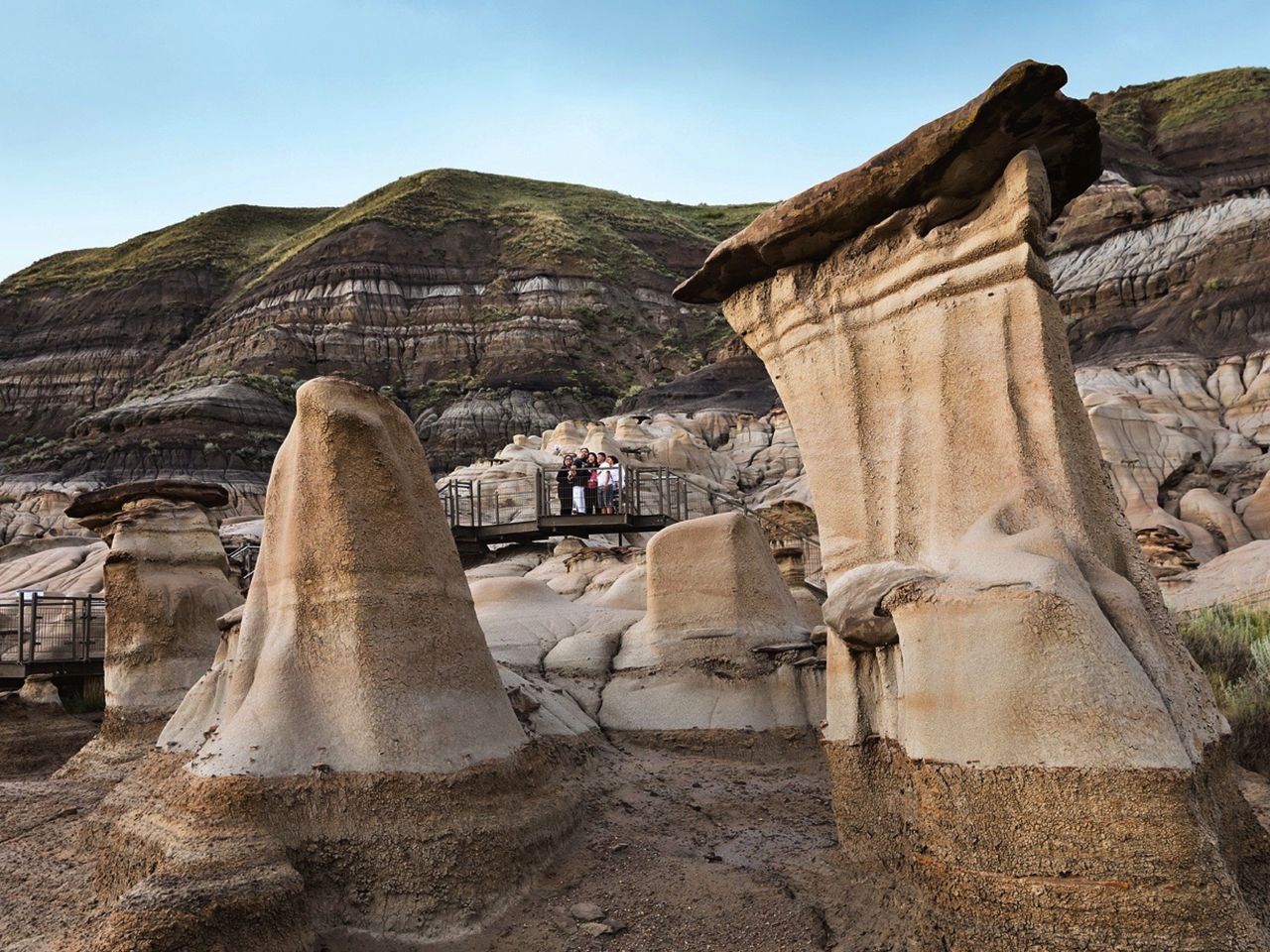 Kanadische Badlands in Alberta, Felsen namens „Hoodoos“