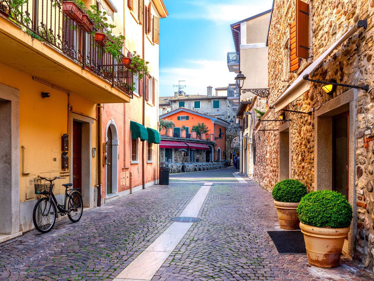 Straße in Bardolino am Gardasee