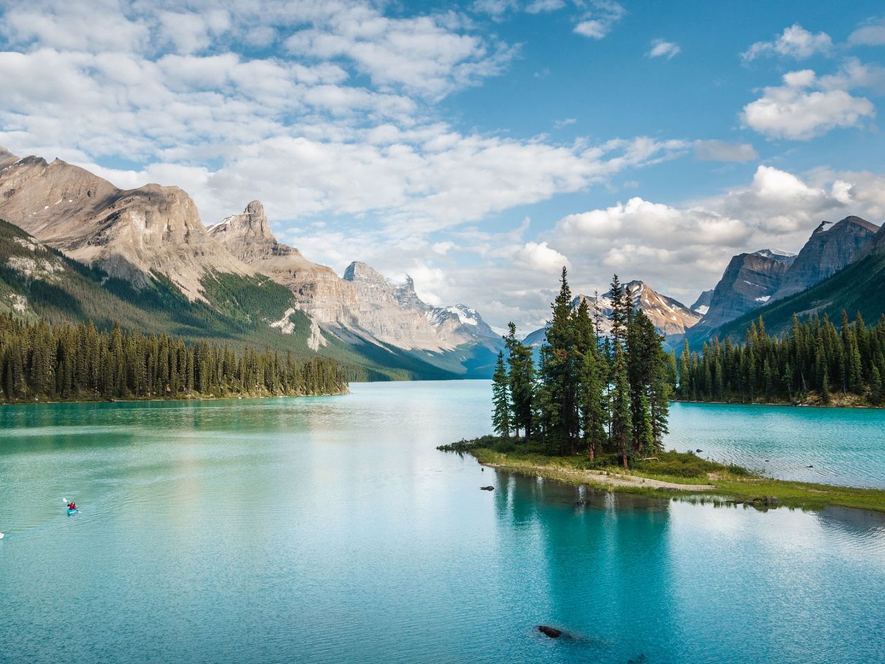 Maligne Lake mit Spirit Island, Jasper National Park