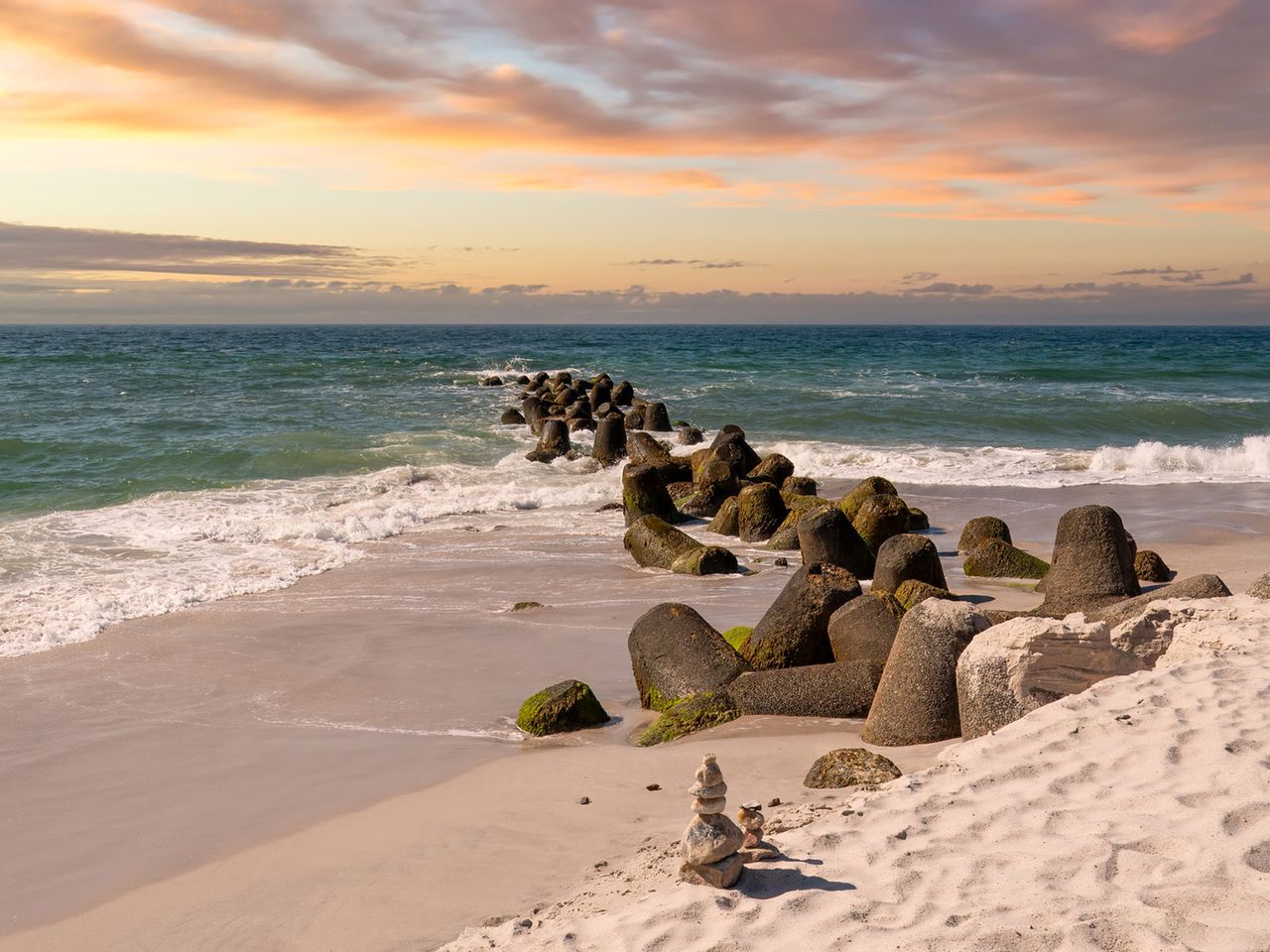 Tetrapoden an der Hörnum Odde im Süden von Sylt