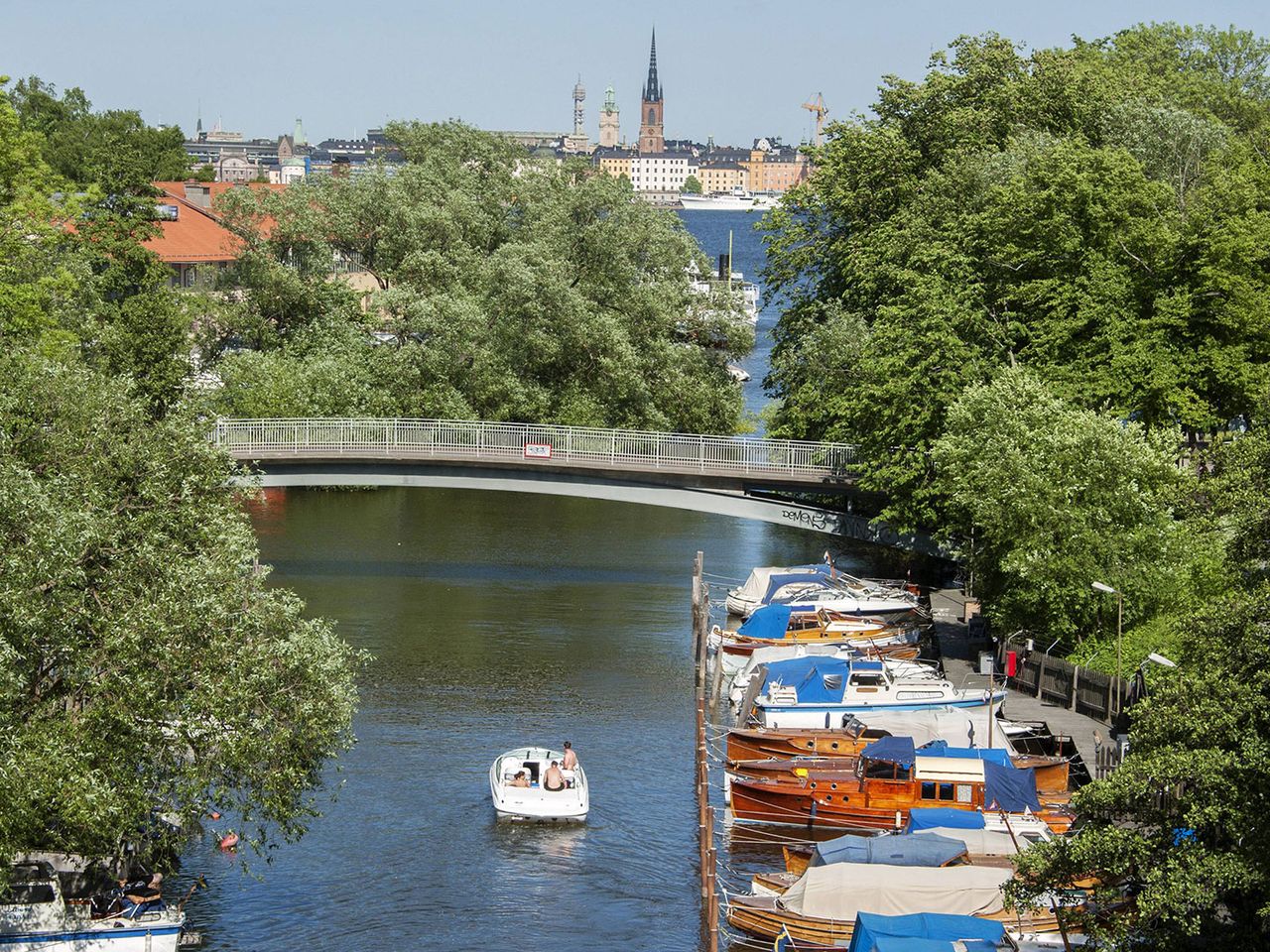 Wasser und Boote, Stockholmer Inseln Långholmen