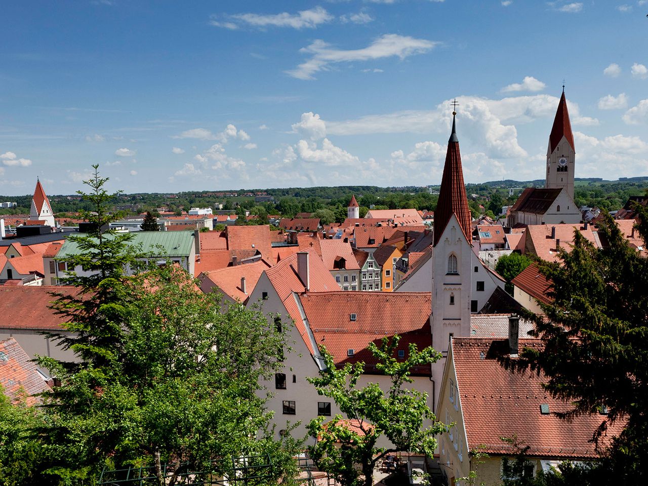 Blick auf Kaufbeuren, Allgäu in Bayern