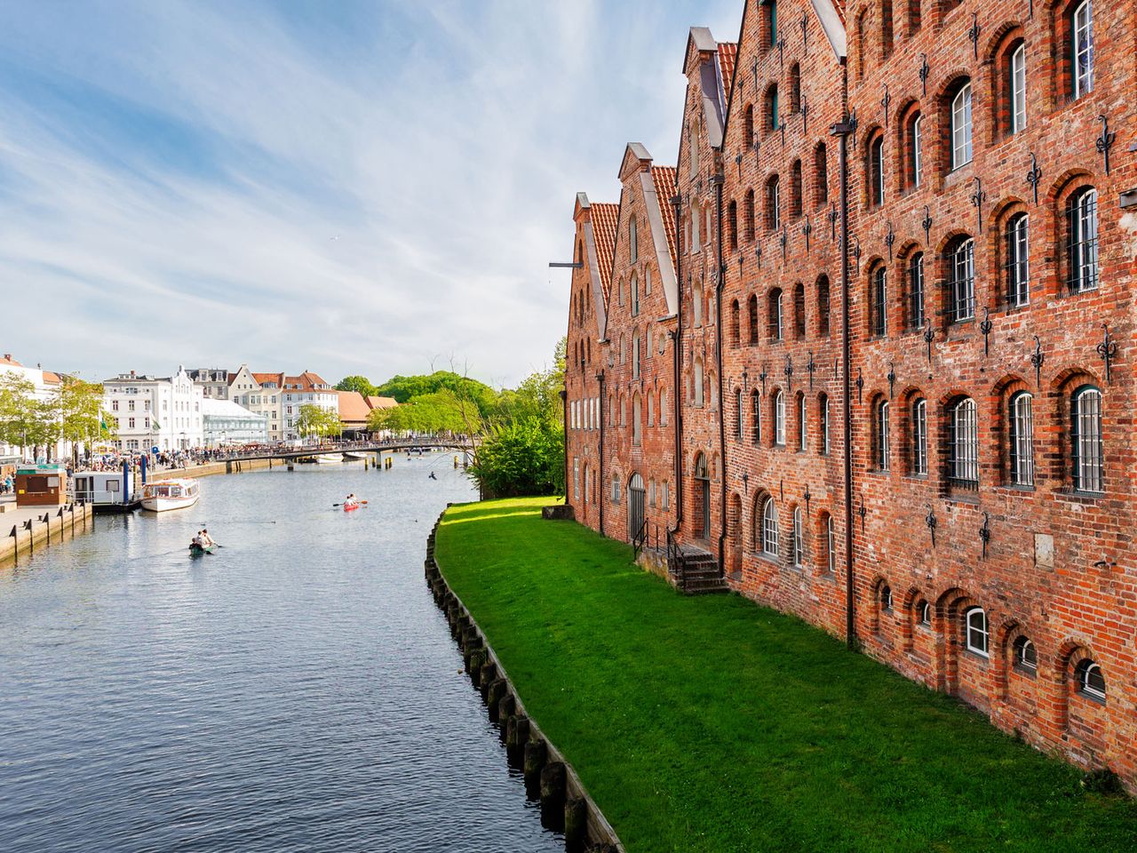 Lübeck von oben, Holstentor, Altstadt