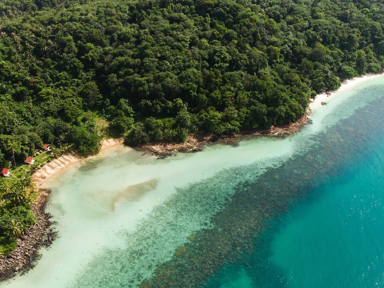 Koh Chang, Insel in Thailand, Luftaufnahme