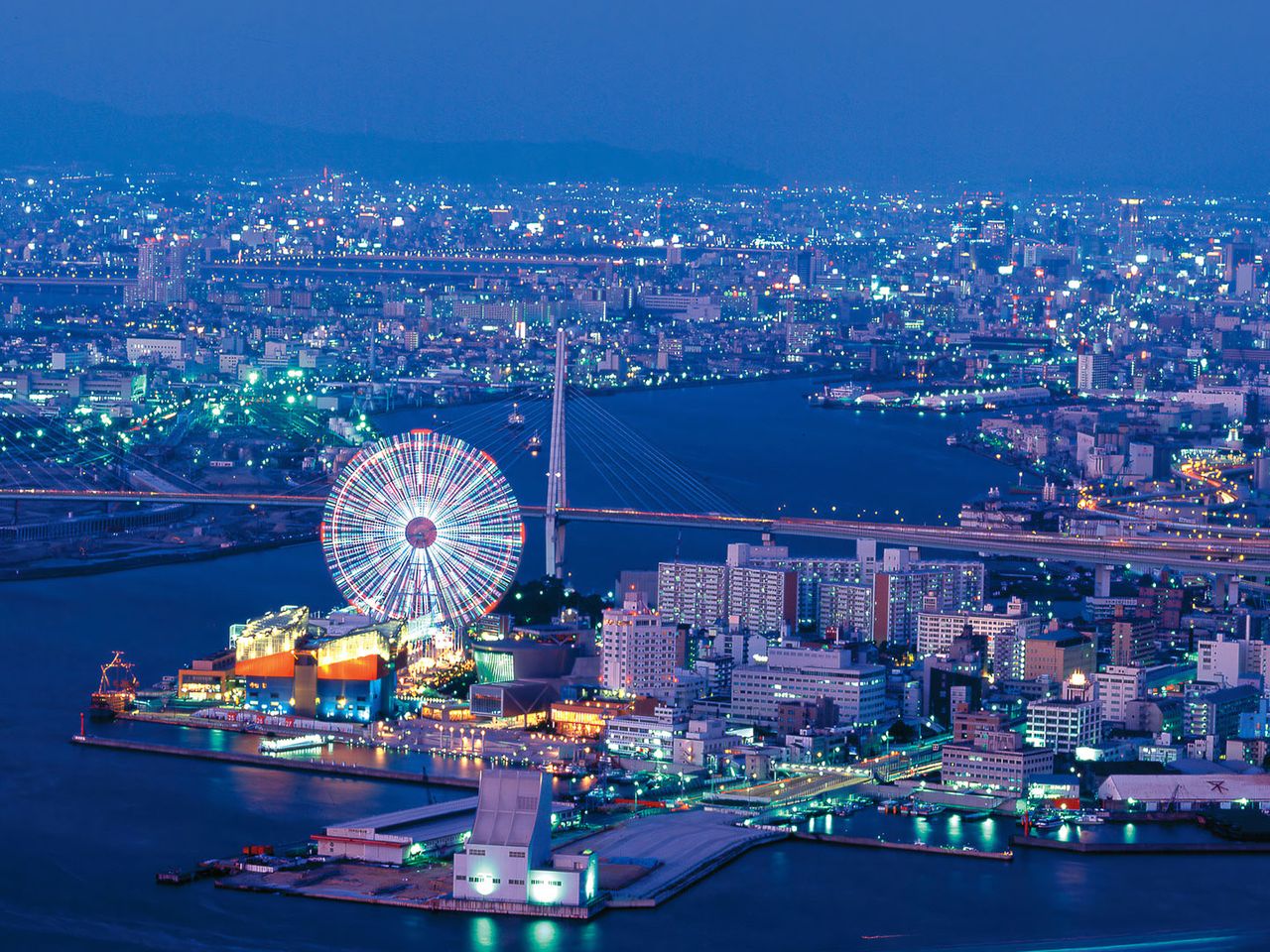 Osaka Bay mit Riesenrad