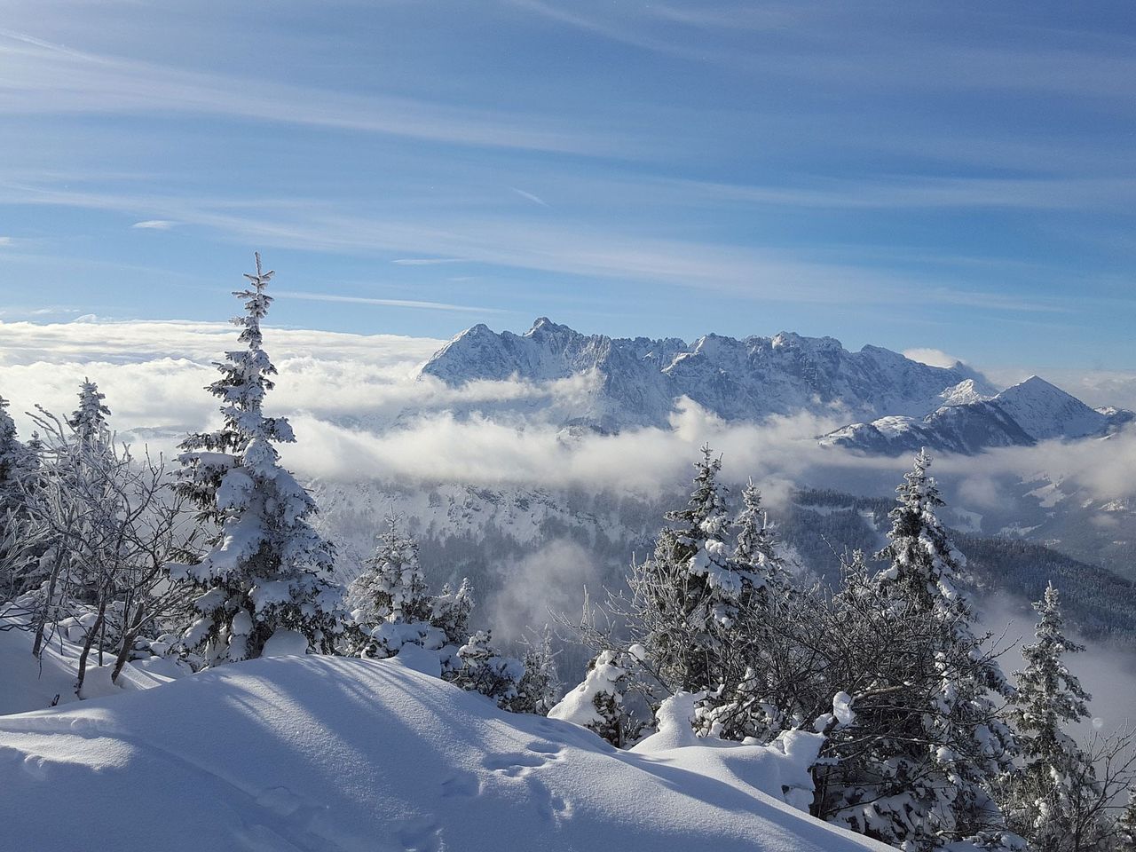 Blick auf Kössen in Tirol
