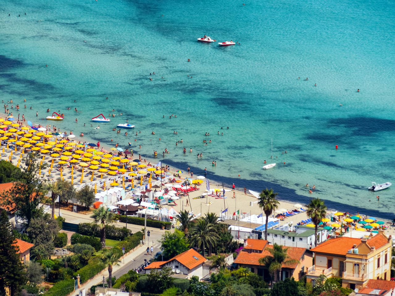 Mondello-Stadtstrand in Palermo, Sizilien