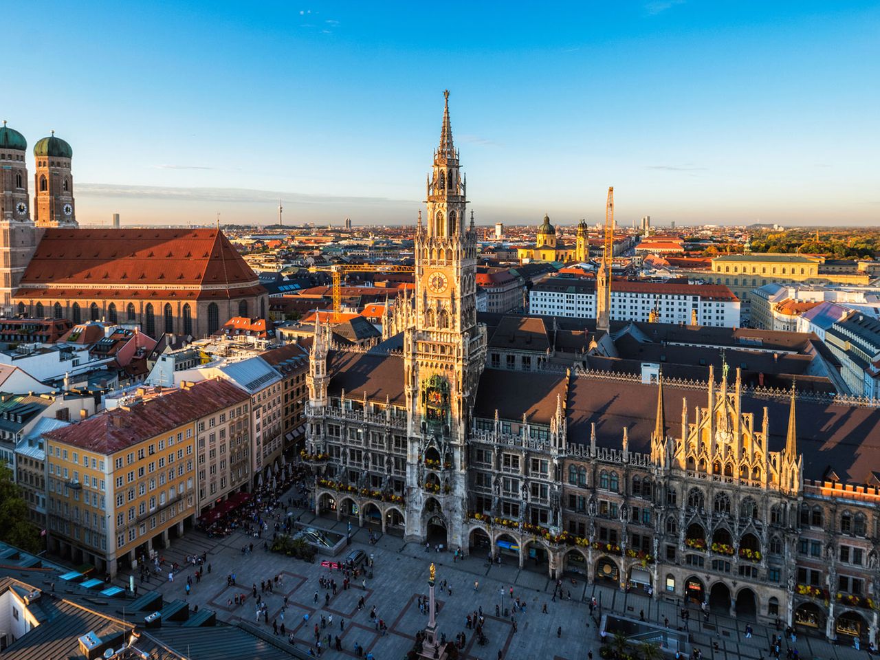 Marienplatz in München, Blick von oben