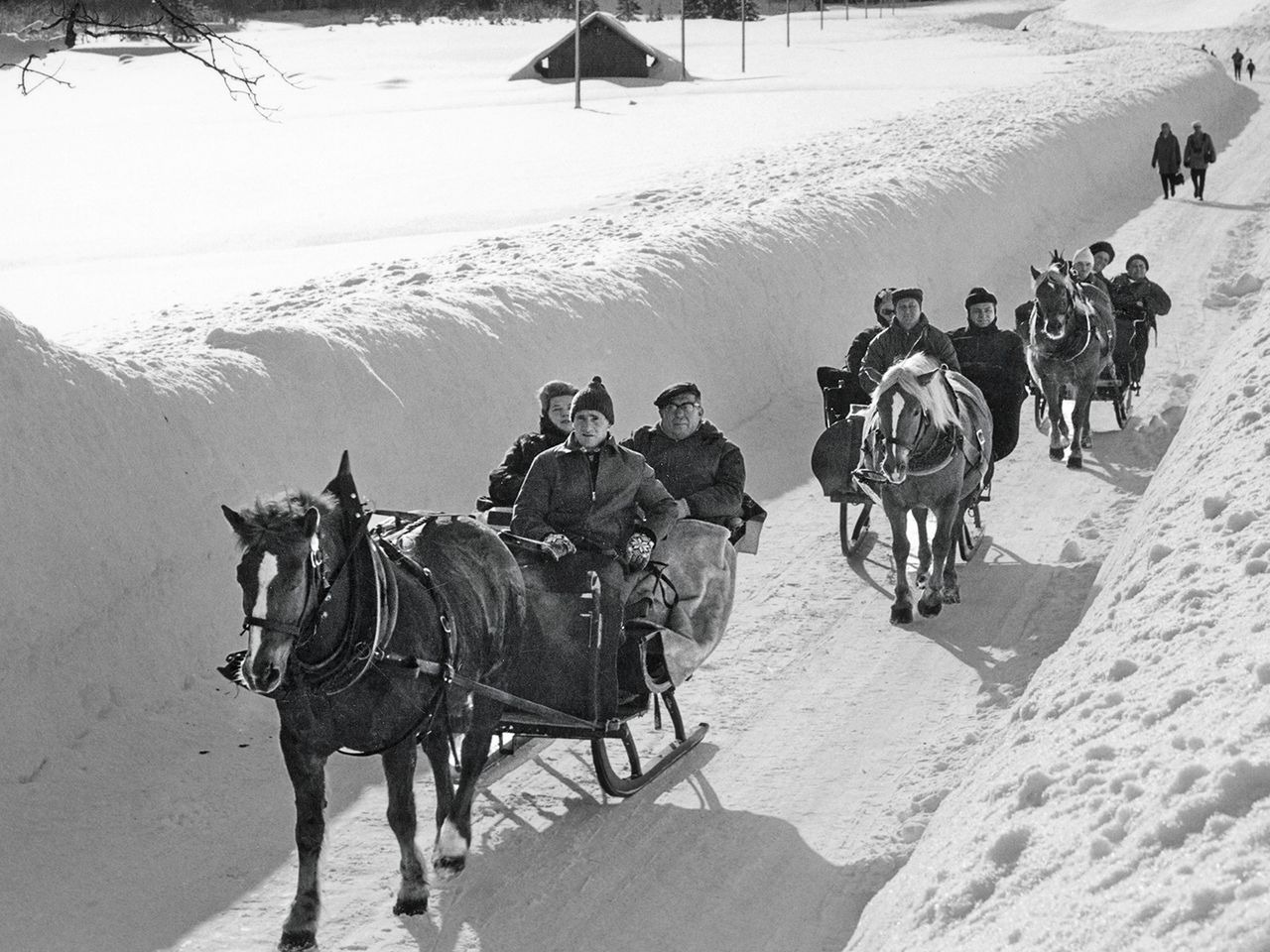 Schlittenfahrt vom Giebelhaus nach Hinterstein