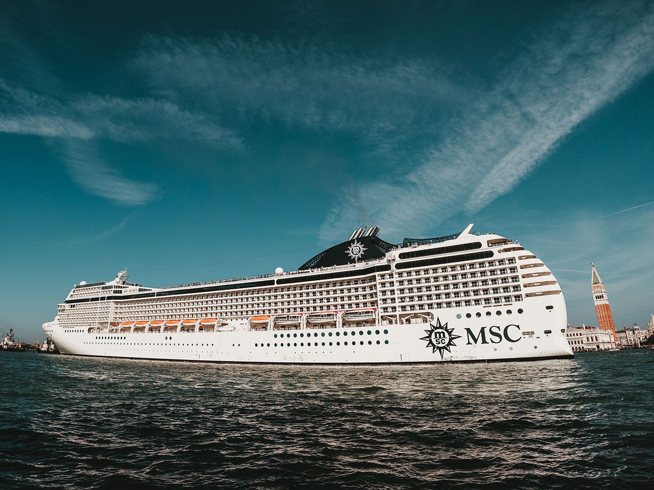 MSC Cruises-Schiff in Venedig, Kreuzfahrt
