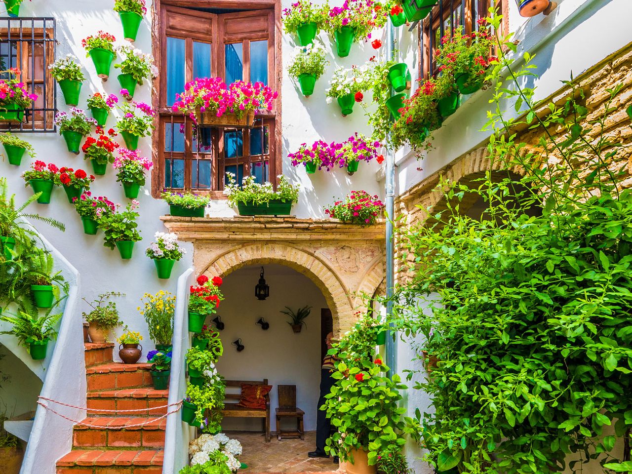 Patio in Córdoba, Blumentöpfe und Pflanzen