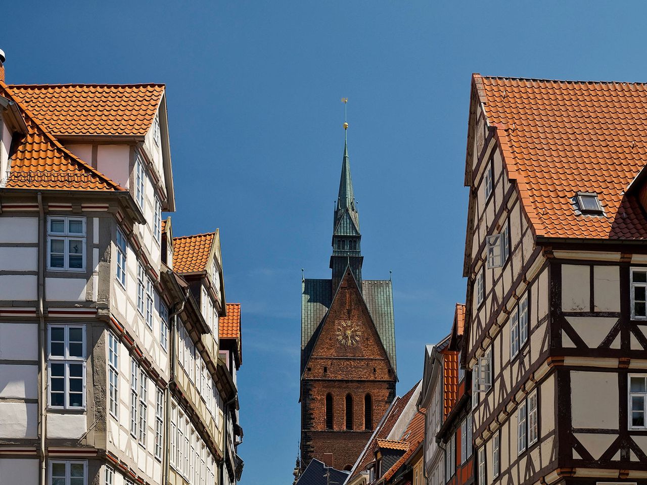 Marktkirche Hannover und Fachwerkhäuser