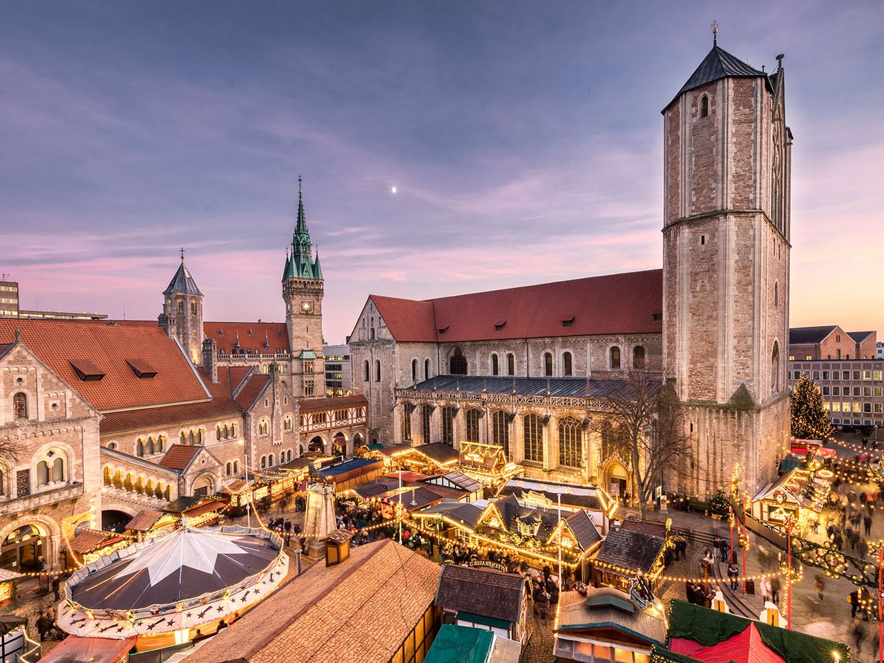 Braunschweiger Weihnachtsmarkt von oben