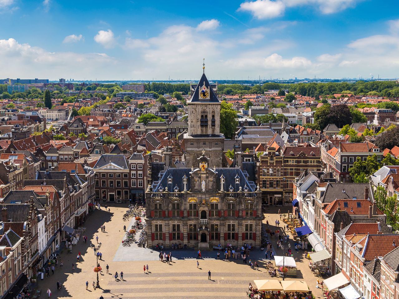 Luftaufnahme von Delft, Niederlande