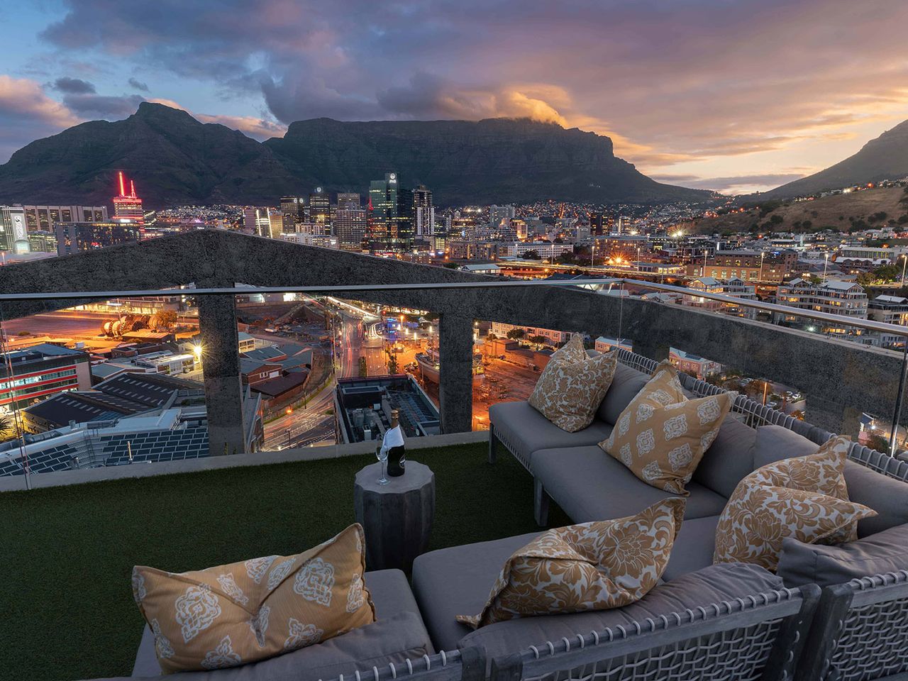 Blick vom Silo Rooftop auf den Tafelberg