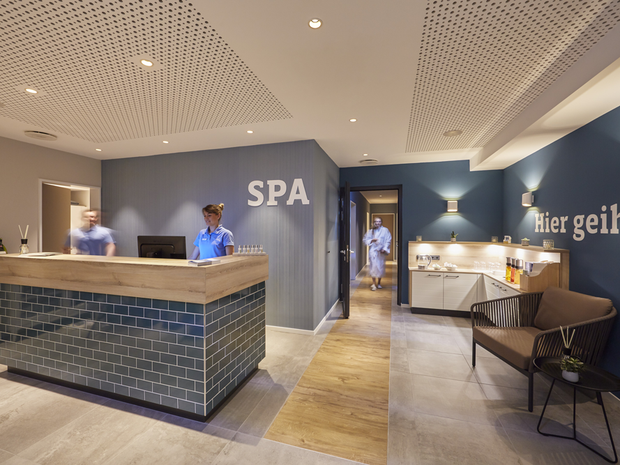 Der moderne Spa-Bereich in der „Küstenperle“