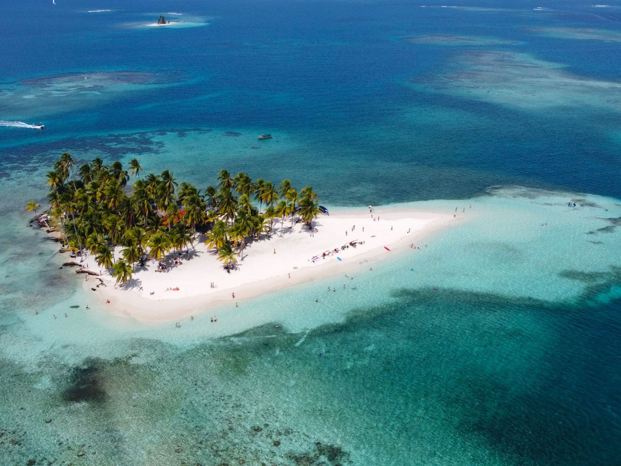 Insel der San Blas Islands, Luftaufnahme