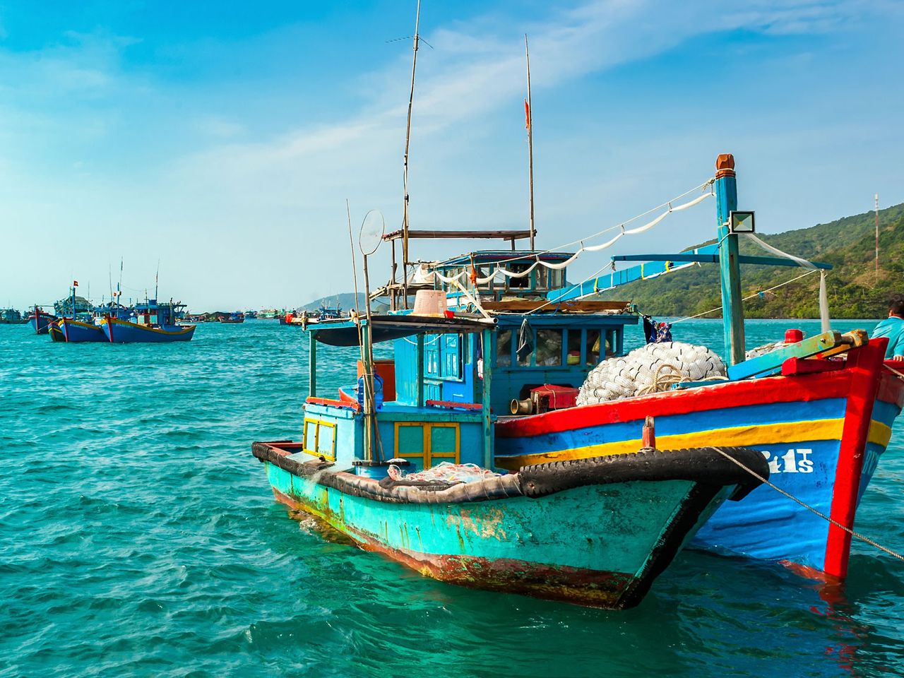 Boot vor der Küste von Côn Đảo, Vietnam