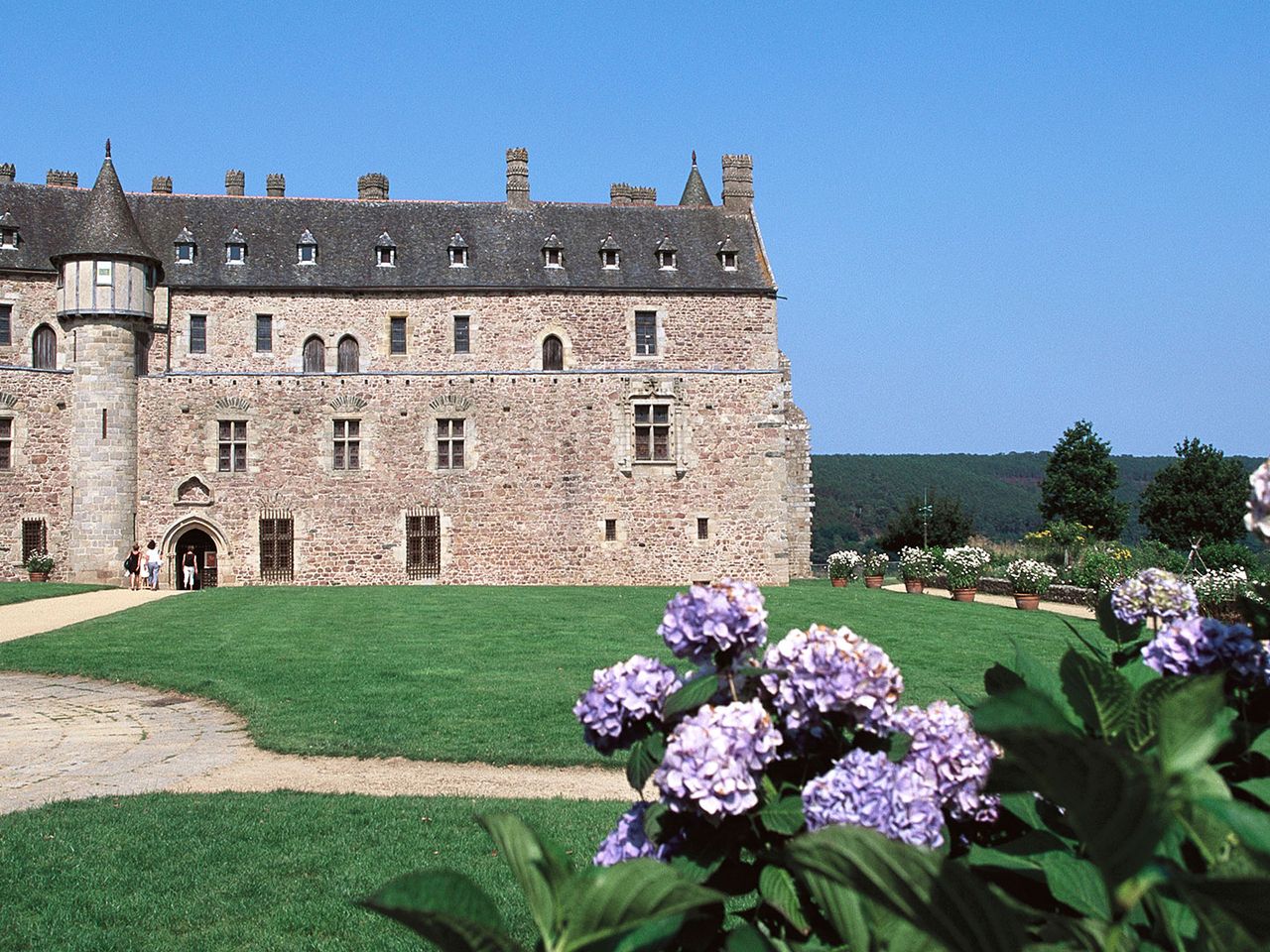 Château de la Roche-Jagu, Garten in der Bretagne