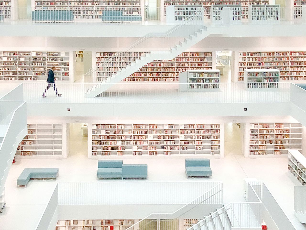 Stadtbibliothek in Stuttgart von innen