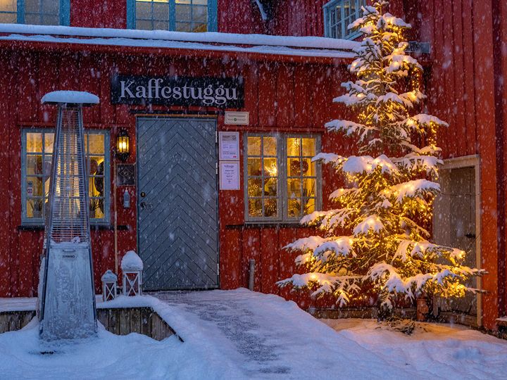 Geschäfte in Røros, Norwegen