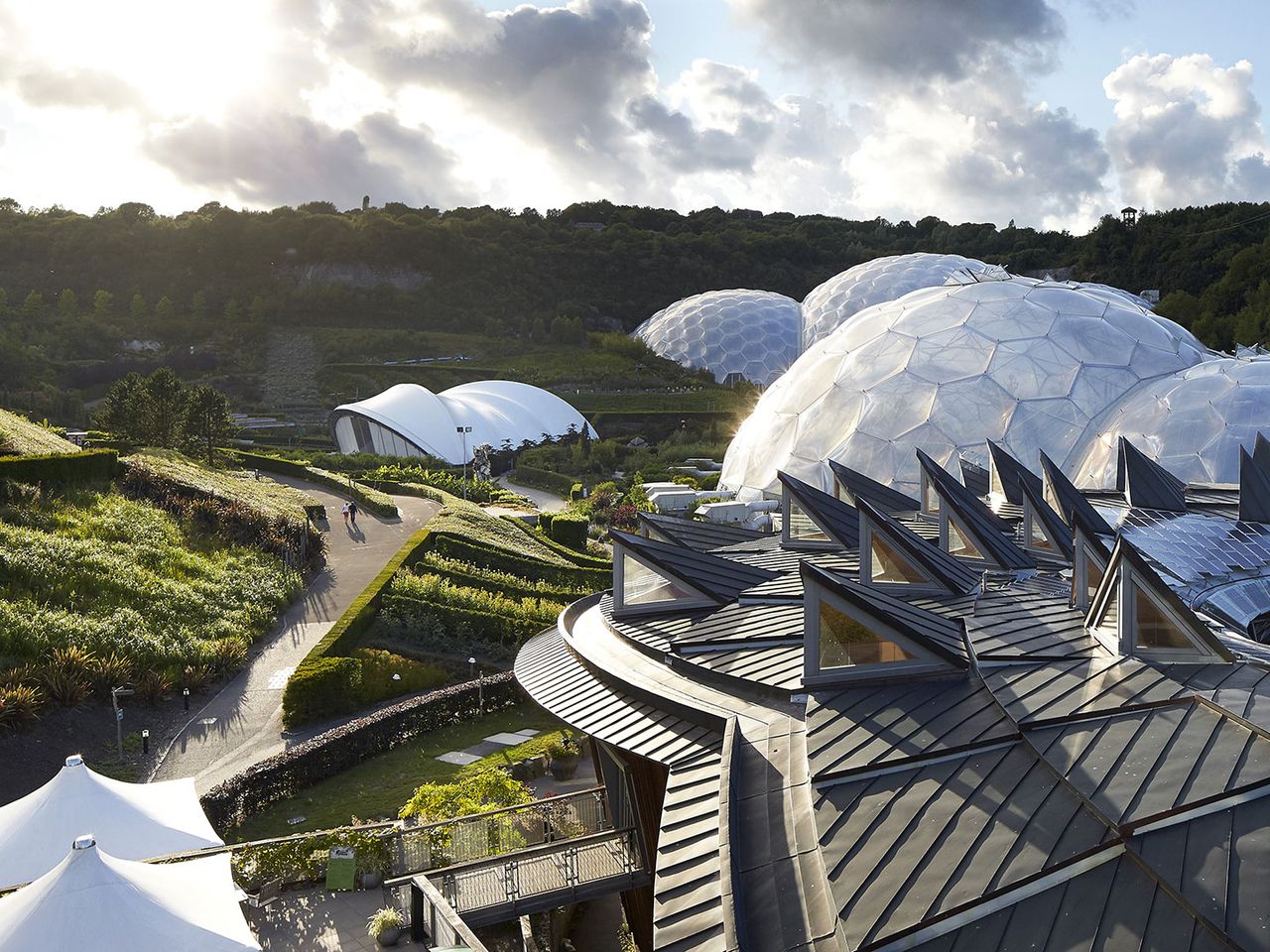 Luftaufnahme Eden Project in Cornwall