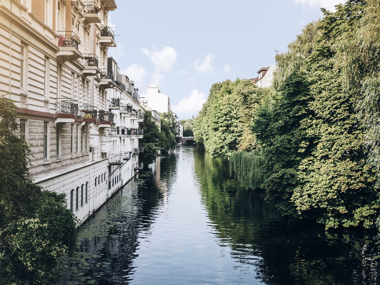Alsterkanal in Eppendorf in Hamburg