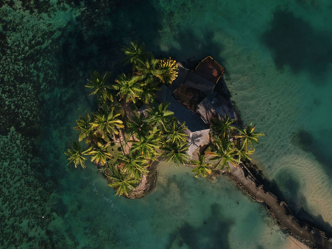 Luftaufnahme vom Warwick Resort, Viti Levu, Fidschi