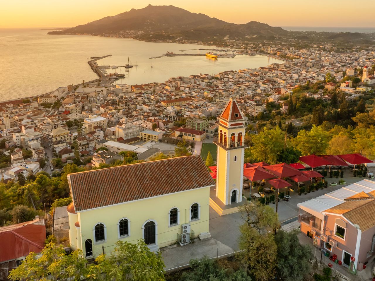 Blick vom Bochali auf Zakynthos Stadt