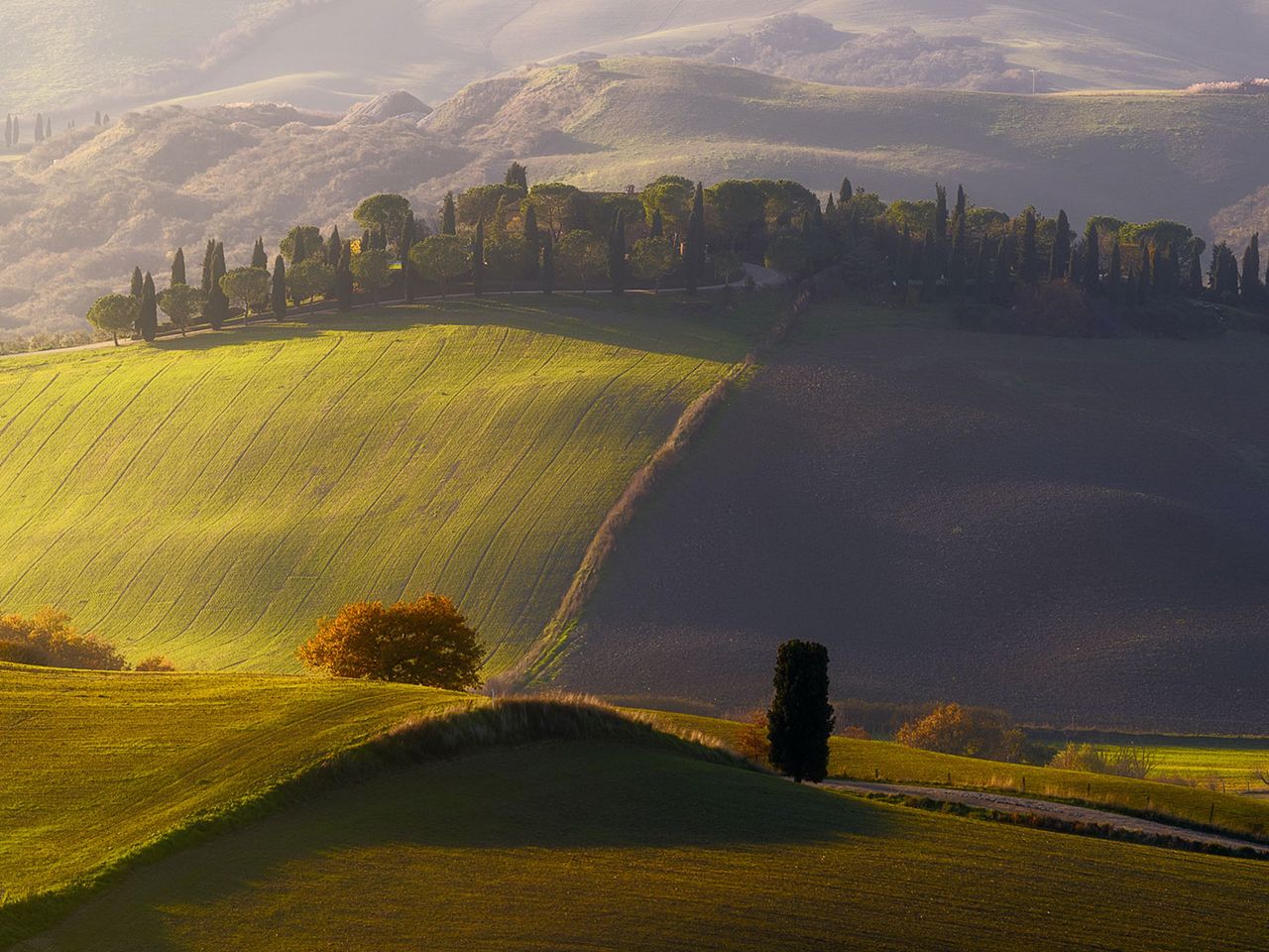 Val d'Orcia in der Toskana