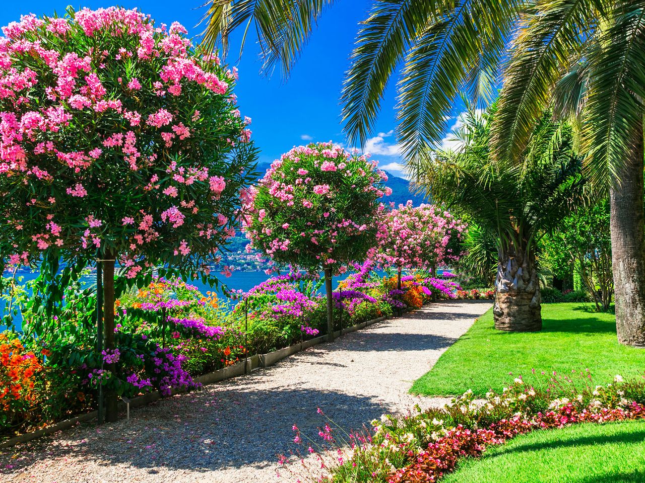Isola Bella, italienische Terrasse mit Blick auf den Lago maggiore