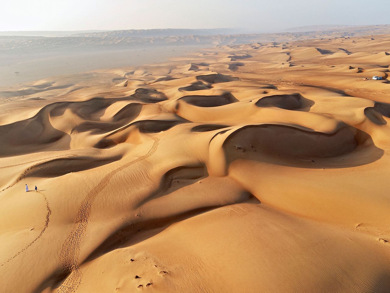 Dünenlandschaft in der Sandwüste des Oman
