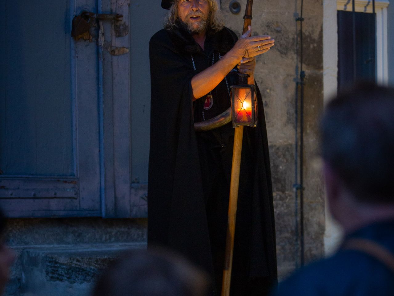 Nachtwächter Hans Georg Baumgartner in Rothenburg ob der Tauber