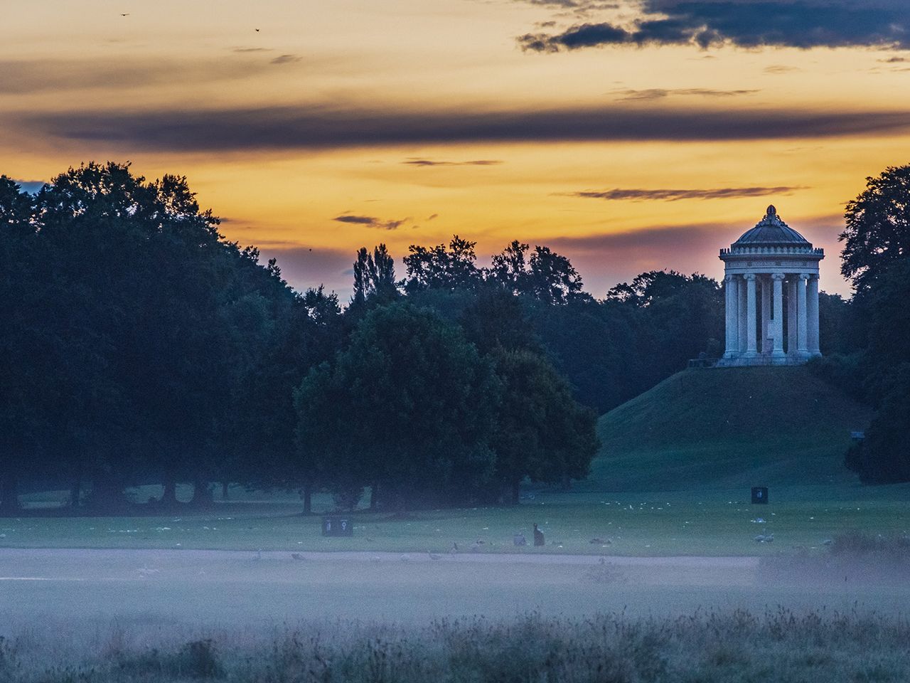 Englischer Garten München, Dämmerung