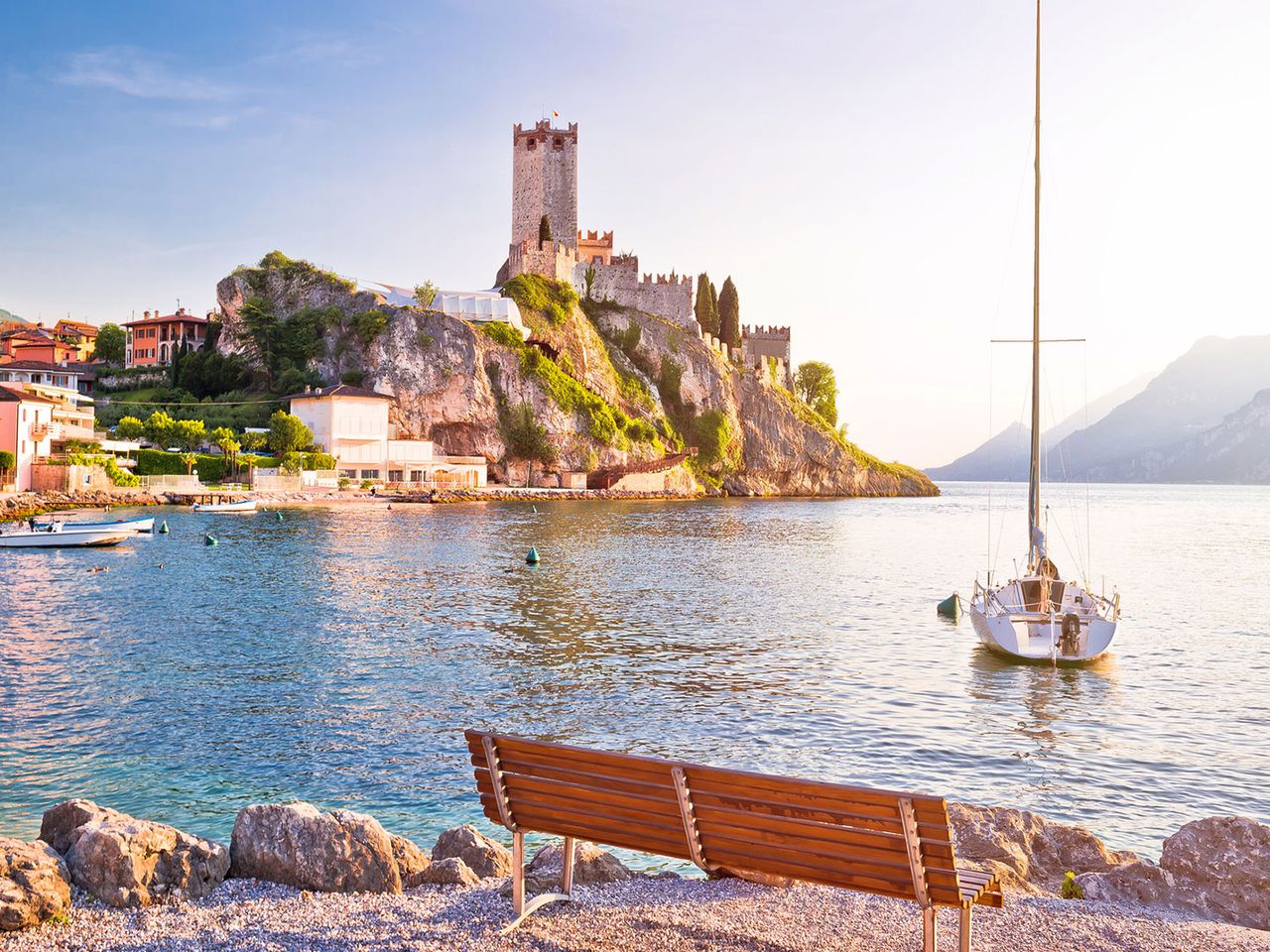 Malcesine und die Burg Scaligero (Castello Scaligero)