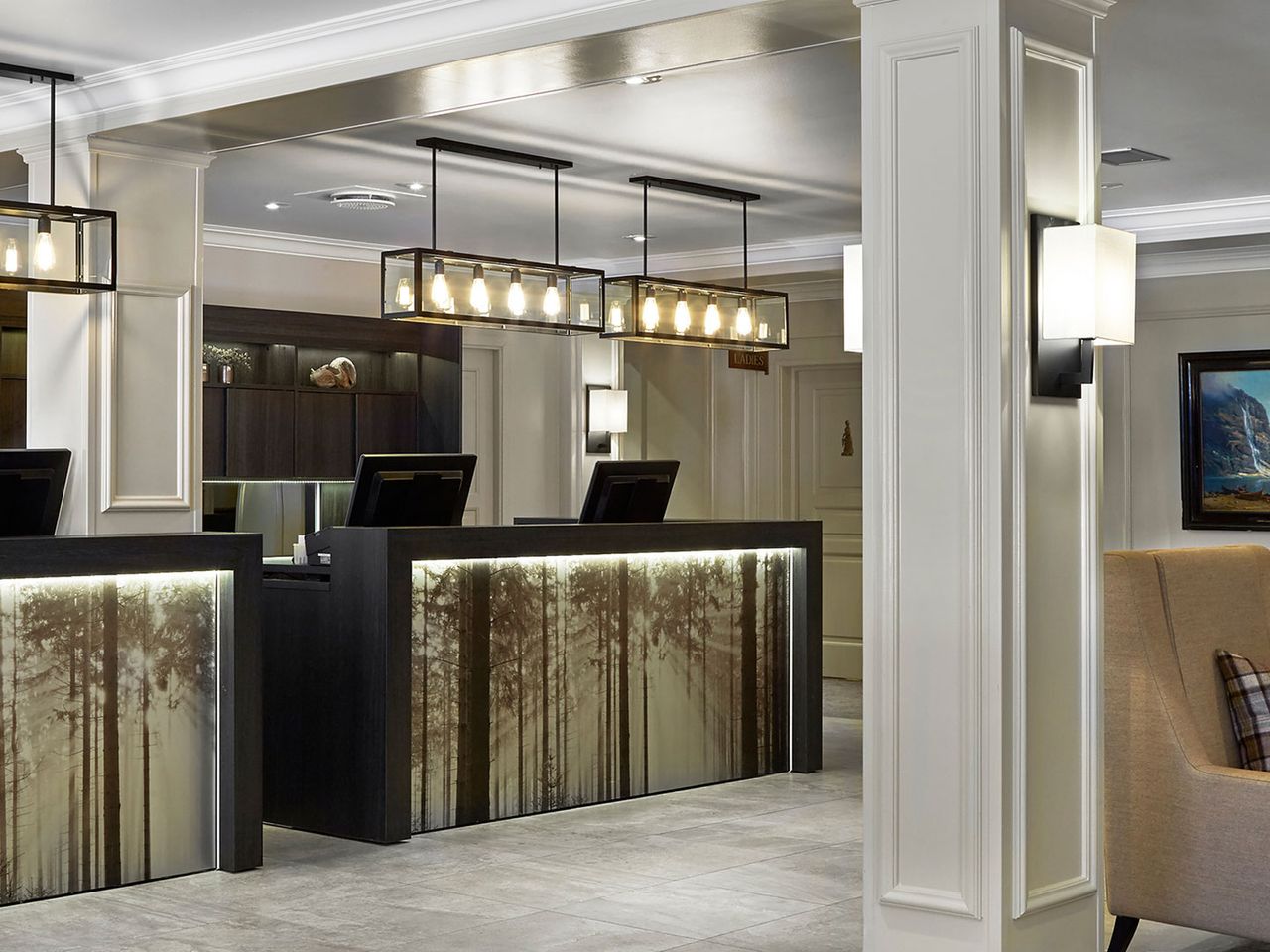 Die Rezeption des Lillehammer Scandic Hotels