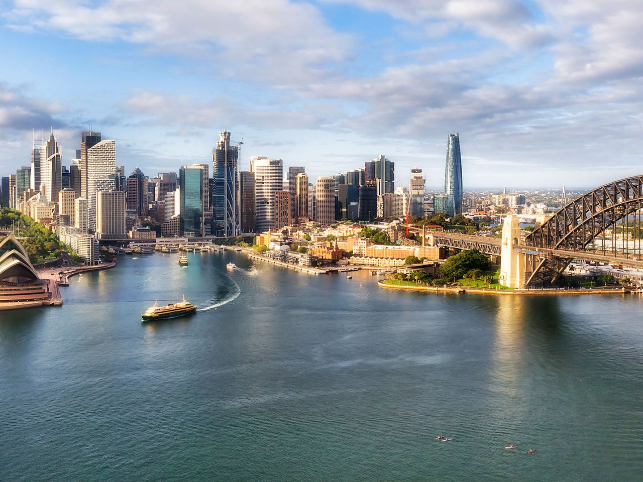 Blick auf Skyline von Sydney und Sydney Opera House