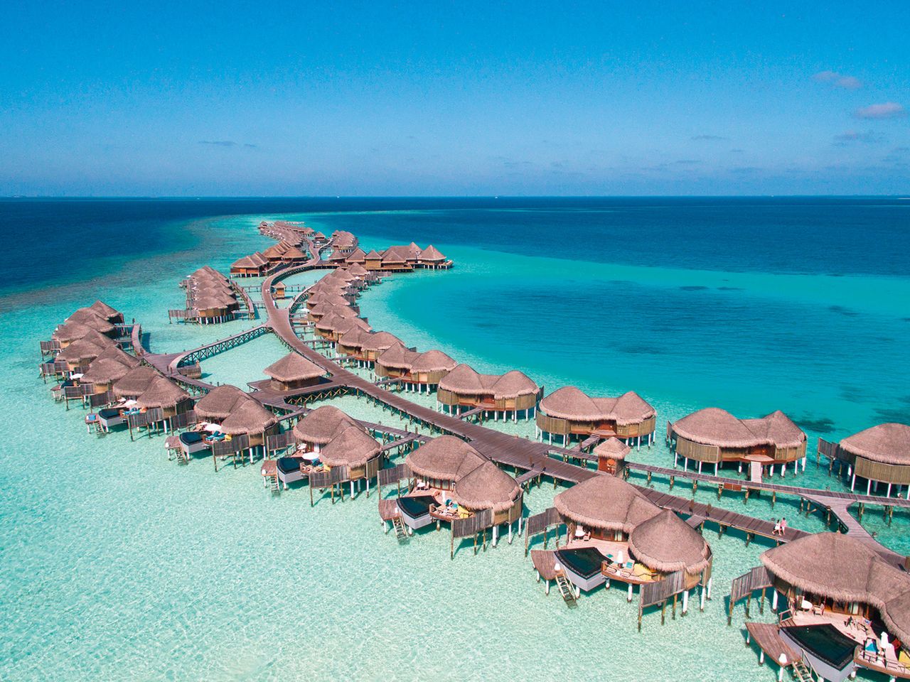 Overwater Villen im Constance Halaveli, Malediven