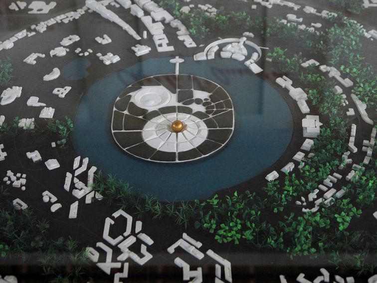 Ein Siedlungsplan von Auroville
