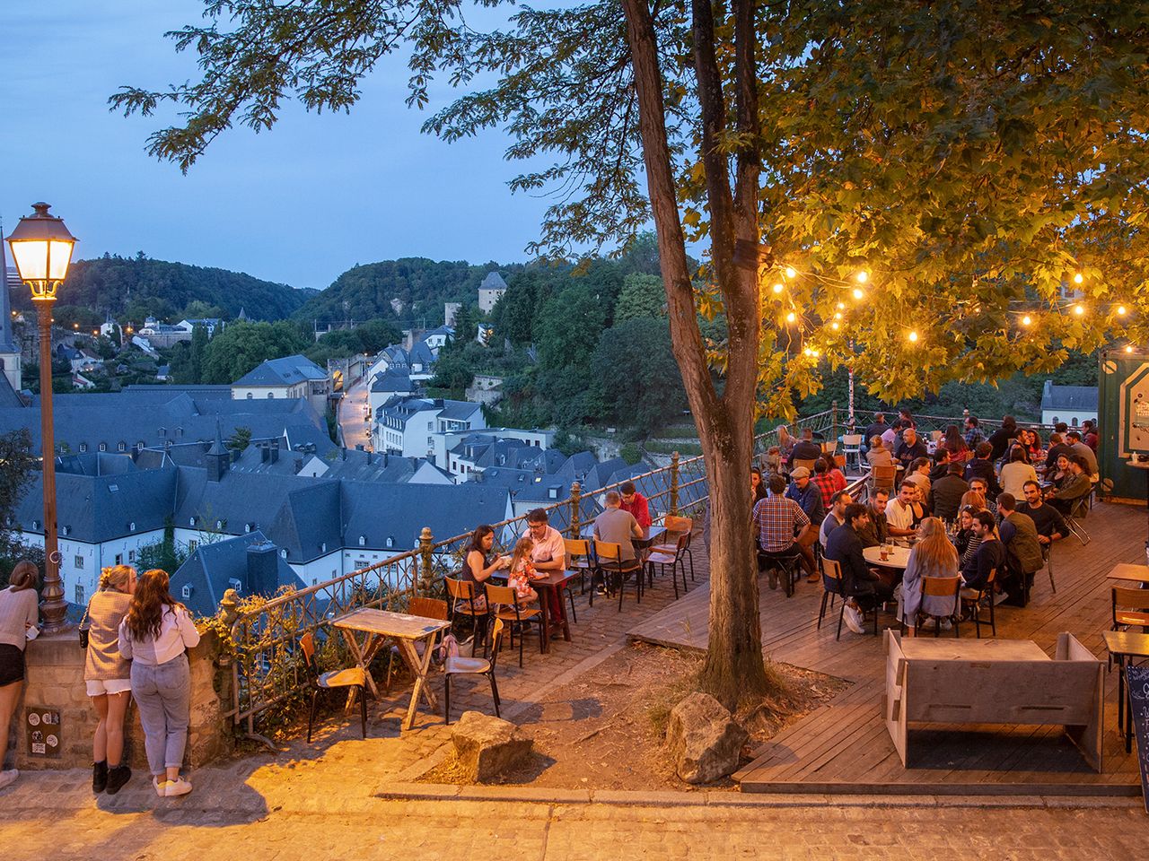 Chemin de la Corniche und Balkon, Terrasse in Luxemburg Stadt