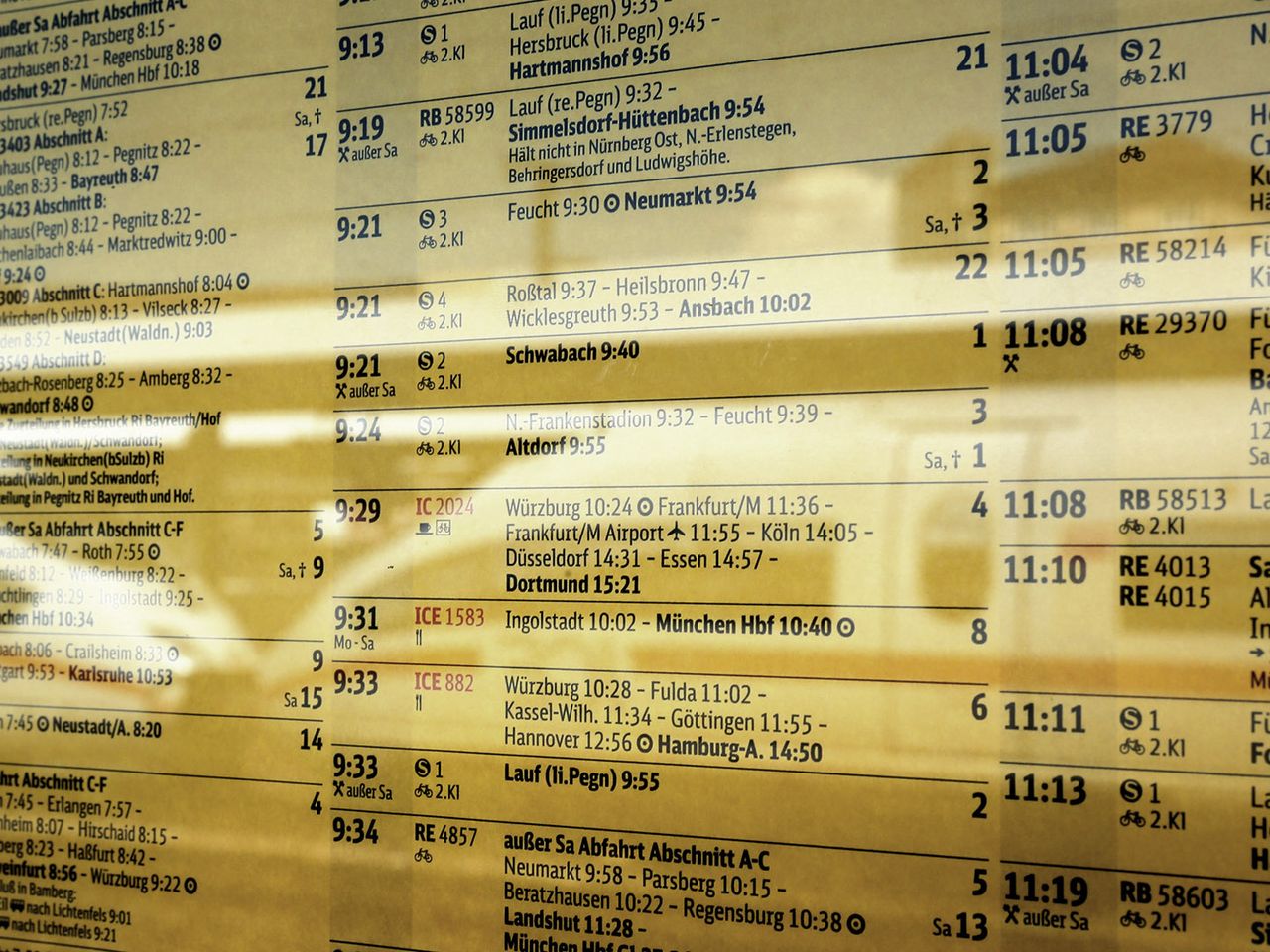 Zugreisen-Fahrplan