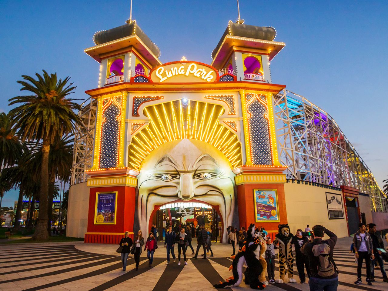 Luna Park in St. Kilda, Melbourne, Australien