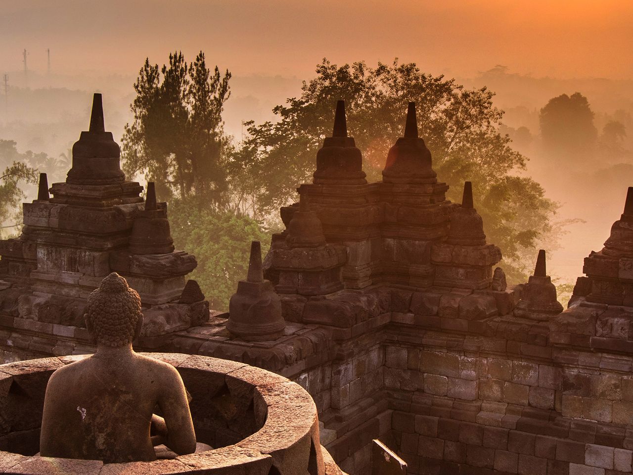 Borobudur Tempel auf der indonesischen Insel Java