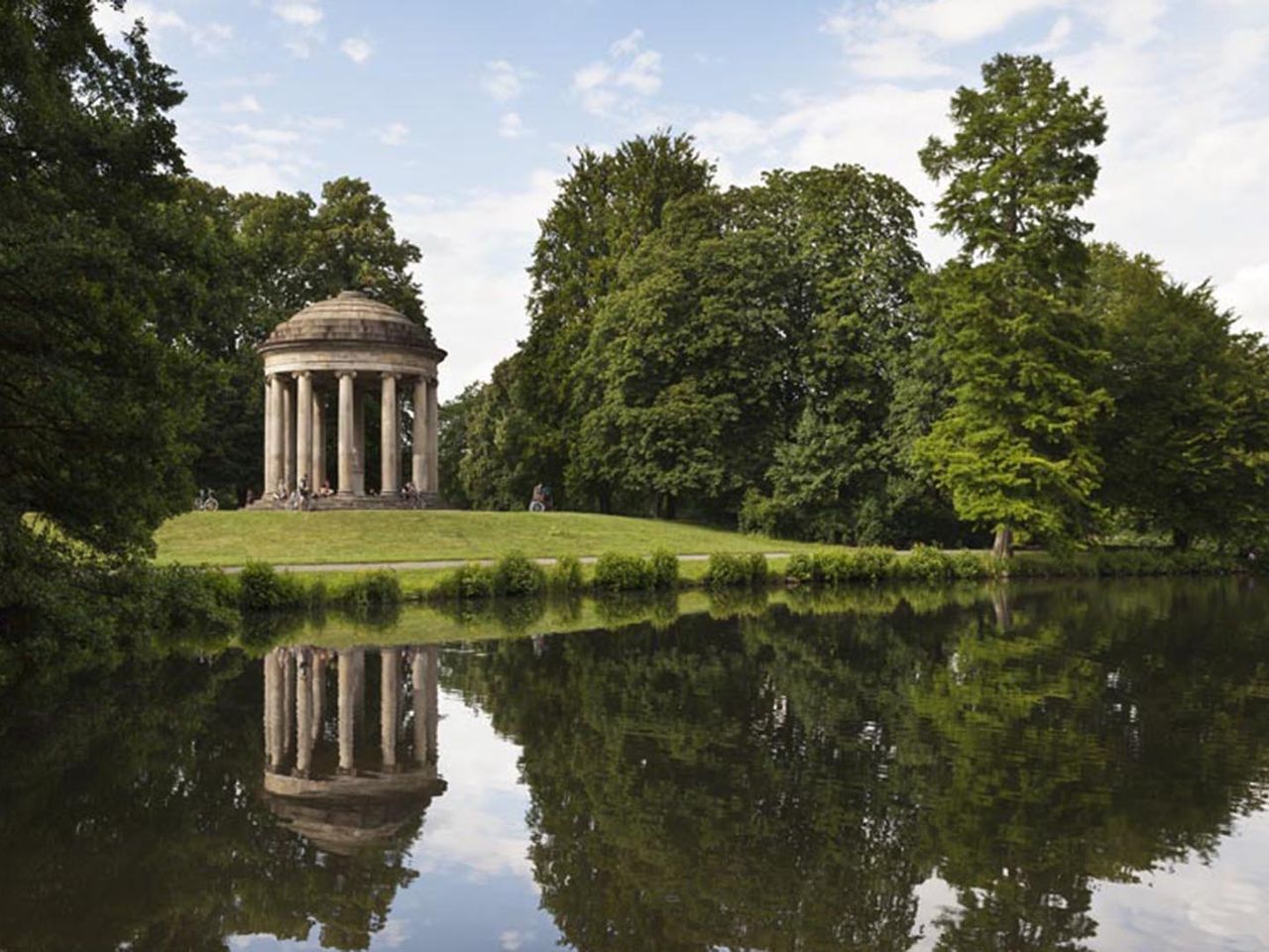 Blick auf Teichanlagen im Georgengarten Hannover