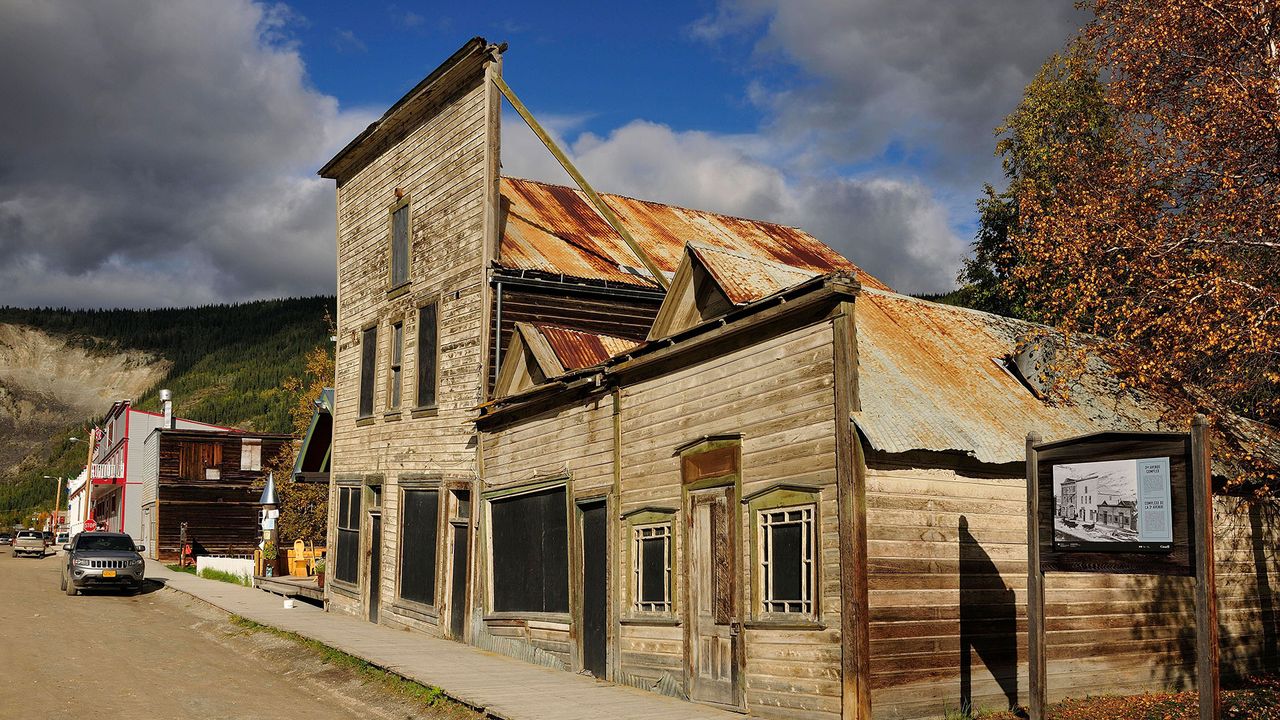 Historisches Haus in Dawson City, Yukon, Kanada