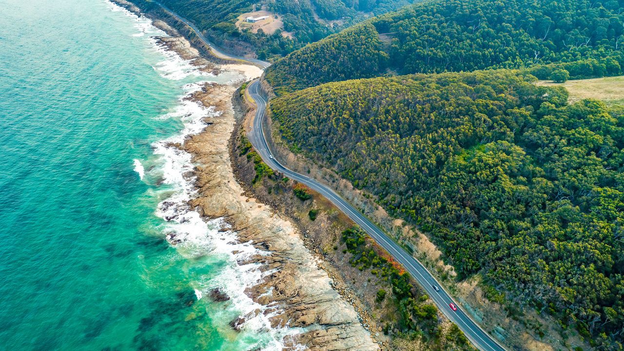 Great Ocean Road in Australien von oben